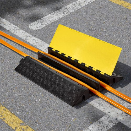 Cable Protector Ramp 22000 lbsaxle Capacity 2 Channel Heavy Duty Rubber 1