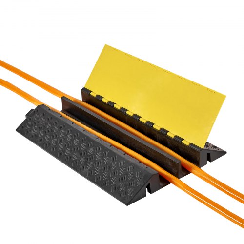 Cable Protector Ramp 22000 lbsaxle Capacity 2 Channel Heavy Duty Rubber 1