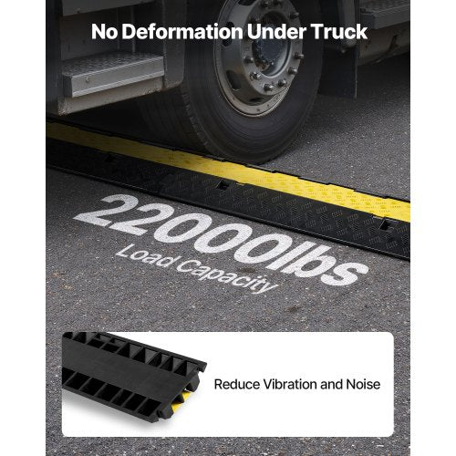 Cable Protector Ramp 22000 lbsaxle Capacity 2 Channel Heavy Duty Rubber 2