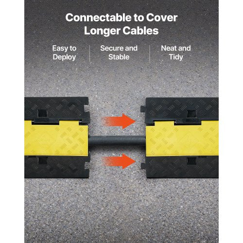 Cable Protector Ramp 22000 lbsaxle Capacity 2 Channel Heavy Duty Rubber 2