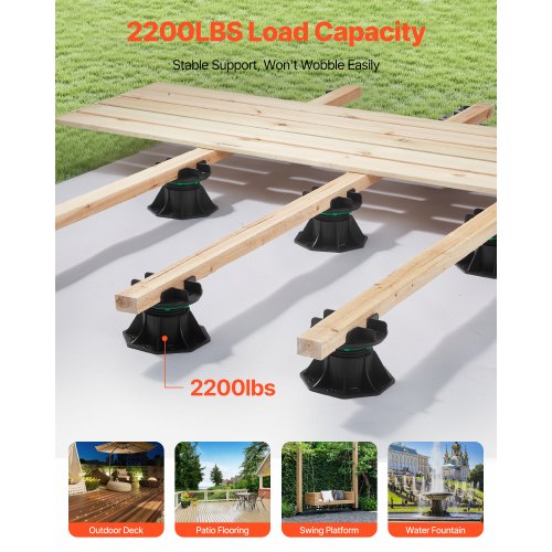 Deck Blocks 8 PCS 2200 lbs 99790 kg Load Capacity Deck Support Plastic