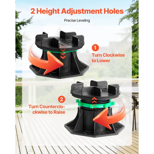 Deck Blocks 8 PCS 2200 lbs 99790 kg Load Capacity Deck Support Plastic