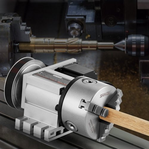 Dividing Head K11100mm 3Jaw Chuck CNC Router Milling Machine Rotational