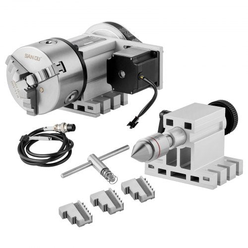 Dividing Head K11100mm 3Jaw Chuck CNC Router Milling Machine Rotational