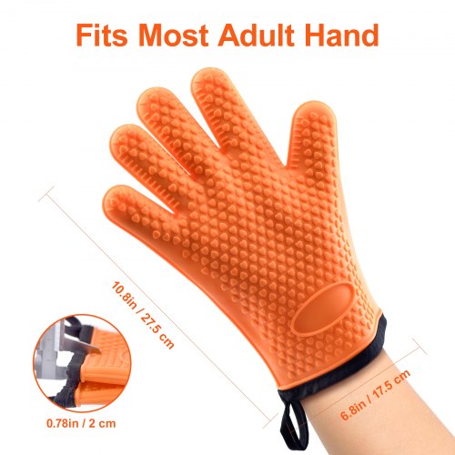 Silicone Smoker Oven Gloves NonSlip Heat Resident BBQ Grill Gloves
