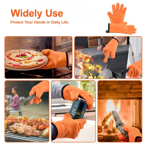 Silicone Smoker Oven Gloves NonSlip Heat Resident BBQ Grill Gloves