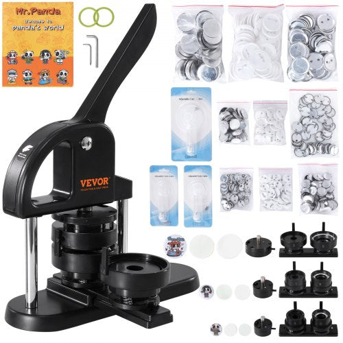 Button Maker 1/1.25/2.28 inch(25/32/58mm) 3IN1 Pin Maker with 300pcs