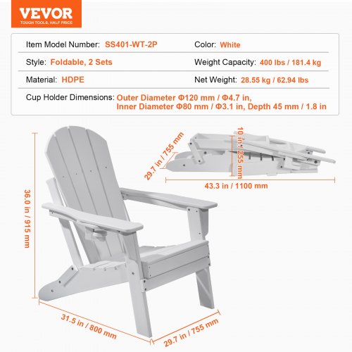 Adirondack Chair Plastic Set Of 2 Allweather Portable Folding Fire Pit Outdoor