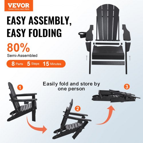 Adirondack Chair Plastic Set Of 2 Allweather Portable Folding Fire Pit Outdoor a