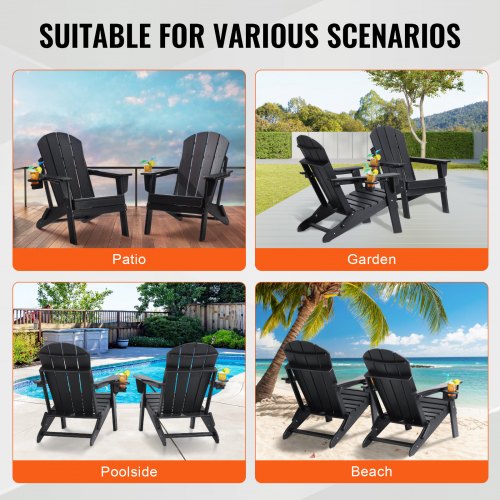 Adirondack Chair Plastic Set Of 2 Allweather Portable Folding Fire Pit Outdoor a