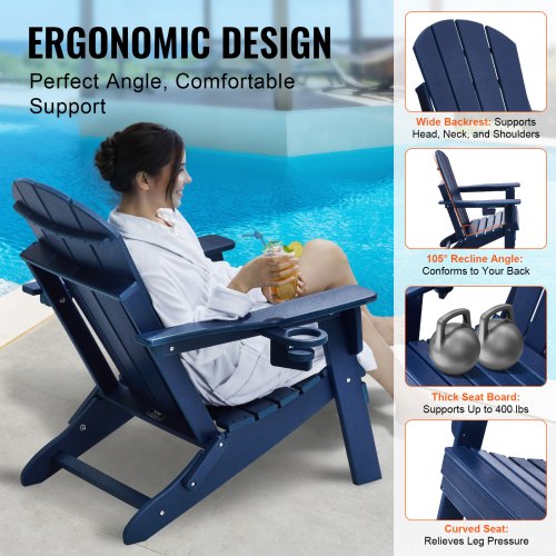 Adirondack Chair Plastic Set Of 2 Allweather Portable Folding Fire Pit Outdoor b