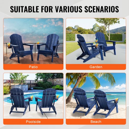 Adirondack Chair Plastic Set Of 2 Allweather Portable Folding Fire Pit Outdoor b