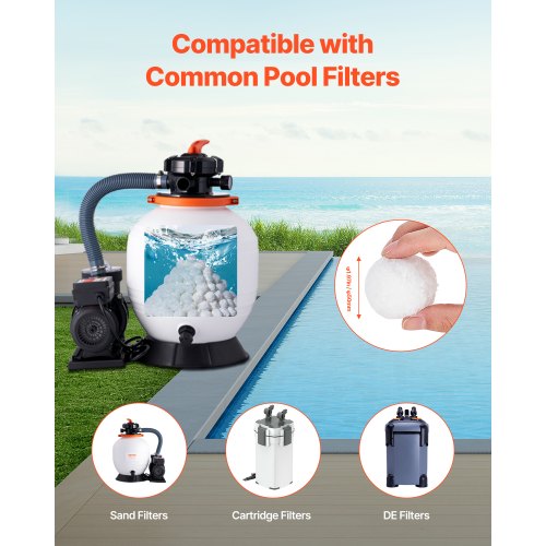 Pool Filter Balls for Sand Filter 3.5 lbs Filter Balls Replace Pool Filter