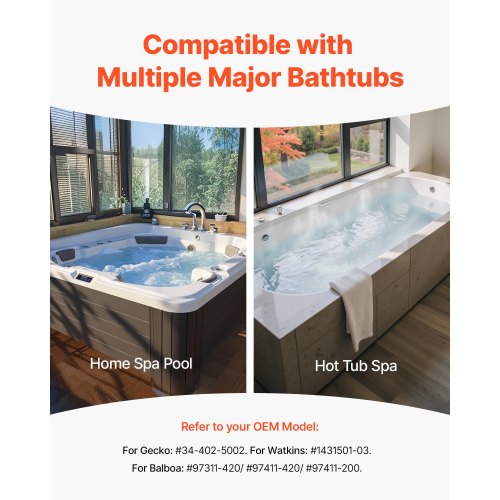 SPA Pump 1.5 HP 110V Hot Tub Bathtub Circulation Pump with 15Inch Port