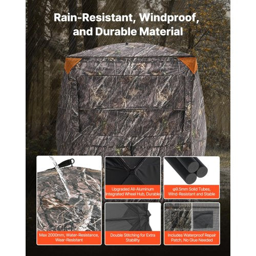Hunting Blind 23 Person Thermal Ground Blinds with TriLeg Chair and Carrying Bag