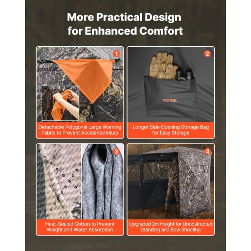Hunting Blind 23 Person Thermal Ground Blinds with TriLeg Chair and Carrying Bag