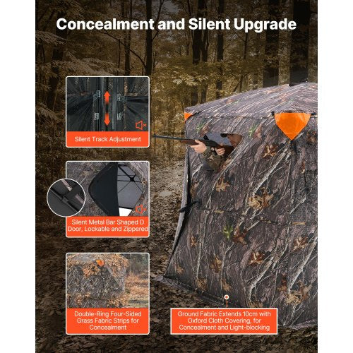 Hunting Blind 270° See Through Ground Blind 45 Person Pop Up Deer Blind