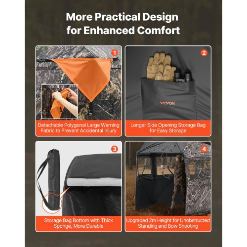 Hunting Blind 67 Person Ground Blinds with Carrying Bag Portable