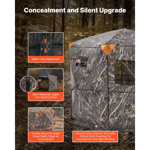 Hunting Blind 67 Person 288 Degree 5 Side SeeThrough Ground Blinds