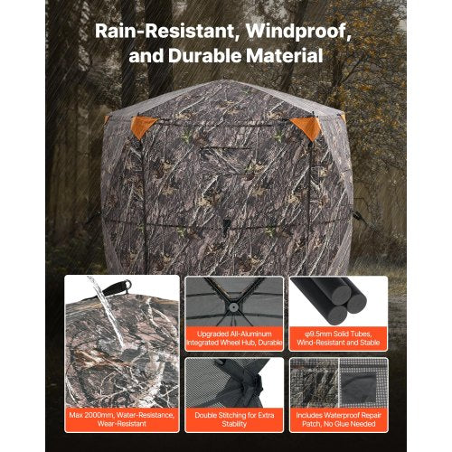 Hunting Blind 67 Person 288 Degree 5 Side SeeThrough Ground Blinds