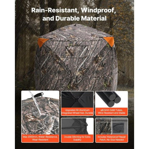 Hunting Blind 270° Ground Blind 12 Person Pop Up Deer Blind for Hunting