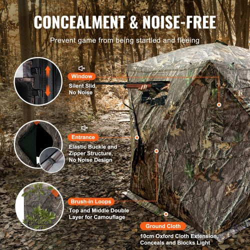 Hunting Blind 270° See Through Ground Blind 23 Person Pop Up Deer Blind