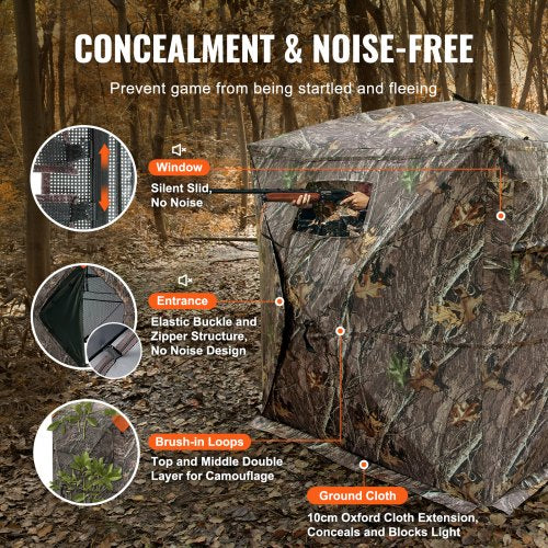 Hunting Blind 270° See Through Ground Blind 23 Person Pop Up Deer Blind
