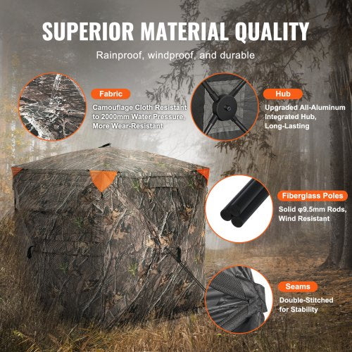 Hunting Blind 270° See Through Ground Blind 23 Person Pop Up Deer Blind