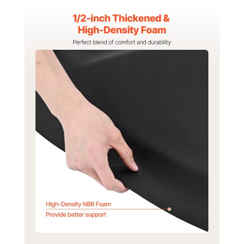 Salon Mat for Hair Stylist 3 x 5 FT Semicircle Salon Chair Mat 12inch