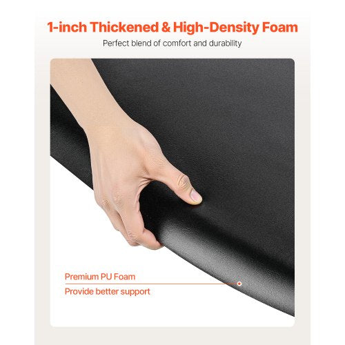 Salon Mat for Hair Stylist 3 x 4 FT Semicircle Salon Chair Mat 1inch