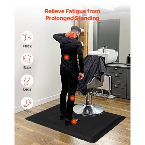 Salon Mat for Hair Stylist 3 x 5 FT Rectangle Salon Chair Mat Anti Fatigue