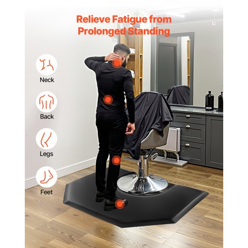 Salon Mat for Hair Stylist 4 x 5 FT Hexagon Salon Chair Mat Anti Fatigue