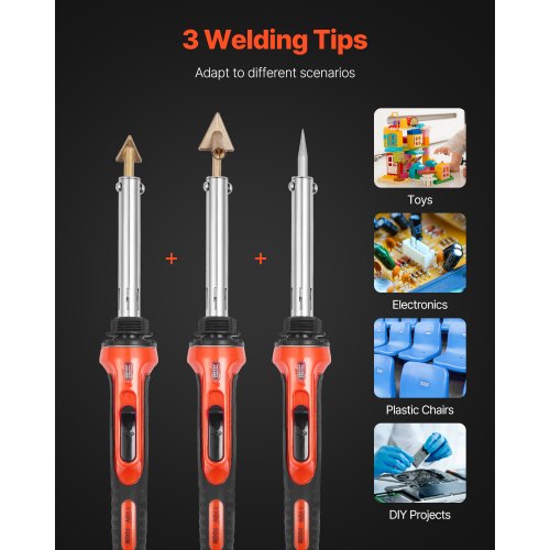 Plastic Welder Kit 60W100W DualPower Plastic Welding Soldering Iron with 3