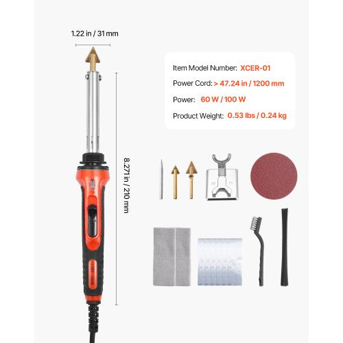 Plastic Welder Kit 60W100W DualPower Plastic Welding Soldering Iron with 3