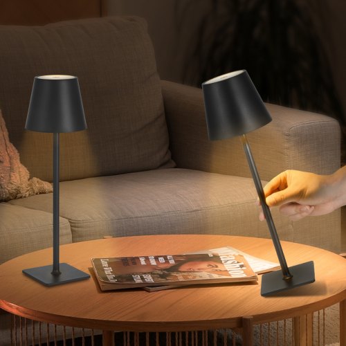 Cordless Table Lamp 2Pack 5200mAh Builtin Rechargeable Battery Desk