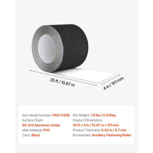 AntiSlip Tape 35 FT x 4 inch Non Slip Grip Tape for Stairs Steps 80Grit