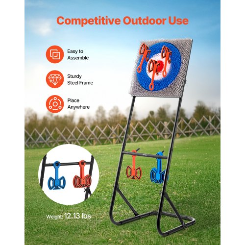 Axe Throwing Game Plastic Bristle Target with 8 Throwing Axes Set Foldable