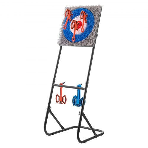 Axe Throwing Game Plastic Bristle Target with 8 Throwing Axes Set Foldable