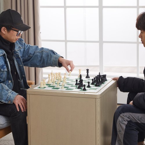 Tournament Chess Set 20 Inch RollUp Beginner Chess Board Foldable