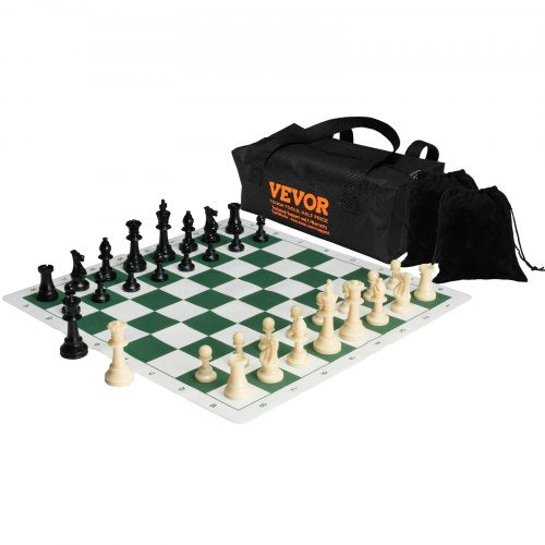 Tournament Chess Set 20 Inch RollUp Beginner Chess Board Foldable
