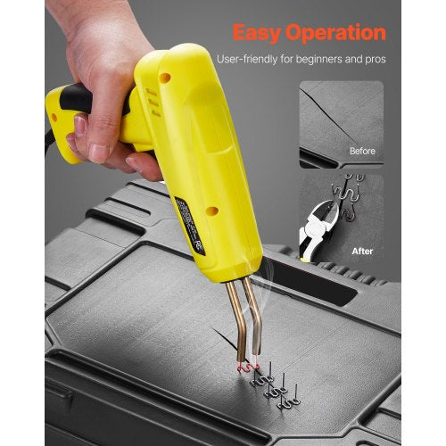 Plastic Welding Kit 220W Plastic Welder Gun with 1200PCS Hot Staples