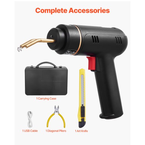 Cordless Plastic Welder 120W Plastic Welding Gun with 400PCS 4 Types Hot