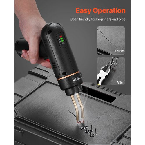 Cordless Plastic Welder 120W Plastic Welding Gun with 400PCS 4 Types Hot