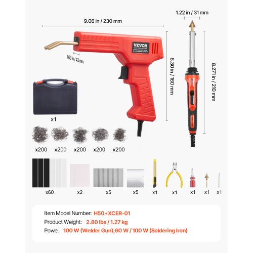 Plastic Welder Kit Deluxe 100W Plastic Welding Gun 60 W100W Soldering