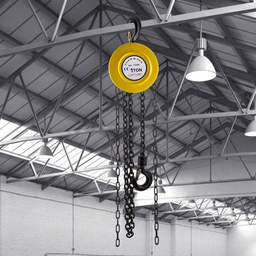 Hand Chain Hoist 2200 lbs 1 Ton Capacity Chain Block 15ft4.5m Lift