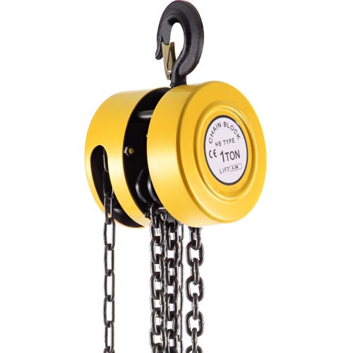 Hand Chain Hoist 2200 lbs 1 Ton Capacity Chain Block 15ft4.5m Lift