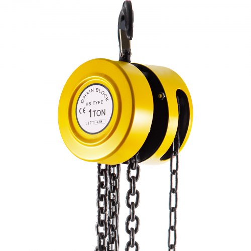 Hand Chain Hoist 2200 lbs 1 Ton Capacity Chain Block 15ft4.5m Lift