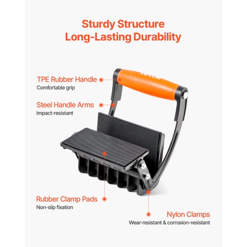 Plywood Carrier 200 lbs Single Clamp Capacity Adjustable Drywall Carrying
