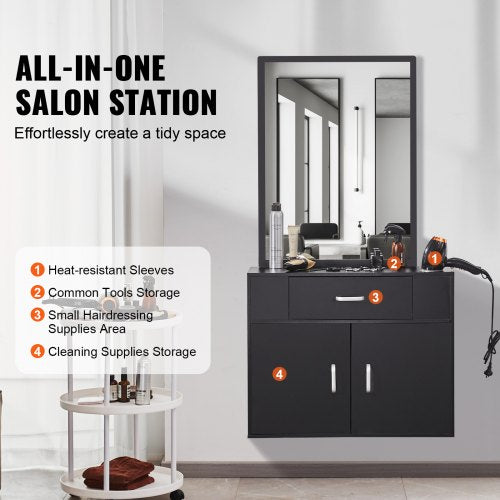 Salon Organizer WallHanging Unit for Hairdressers Complete with 3