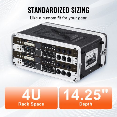 4U Rack Case Standard 14 in Depth Server Rack Cabinet with ABS